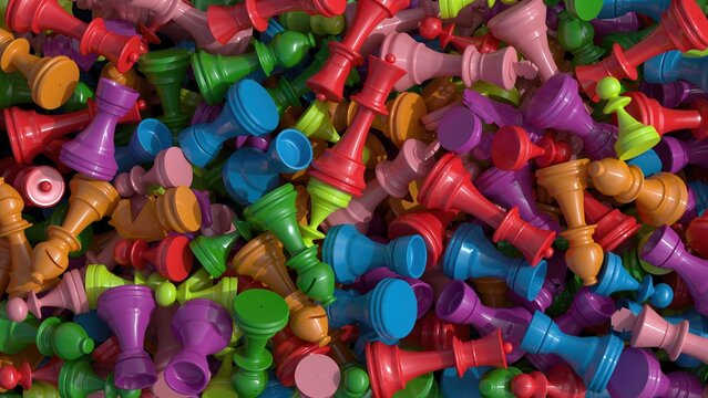 Colorful Chess Pile