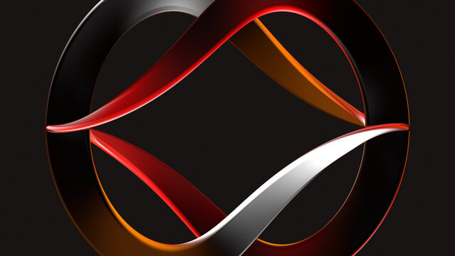 Futuristic geometric symbol.