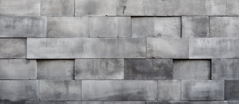 A grayscale image showing a textured brick wall made of cement blocks. The wall appears sturdy and well-built, with a classic black and white color scheme.