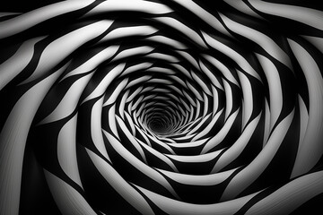 black and white abstract spiral background