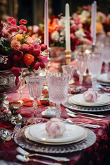 Obraz na płótnie Canvas BZ Event Photography Captures the Grandeur of a Lavish Banquet Setting