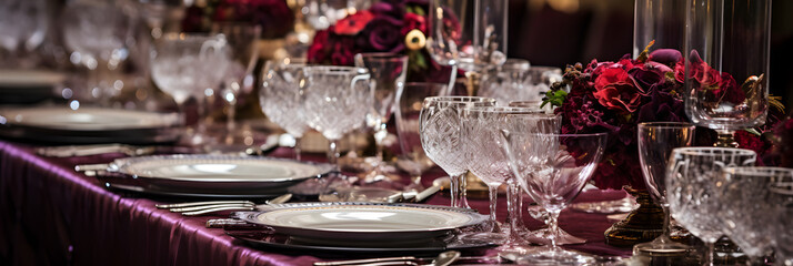Fototapeta na wymiar BZ Event Photography Captures the Grandeur of a Lavish Banquet Setting