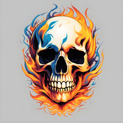 skull in flames 2