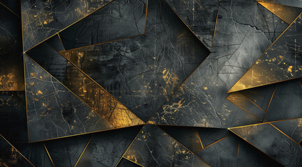 dark emerald, black and gold twisted wire frame wallpaper, in the style of layered veneer panels