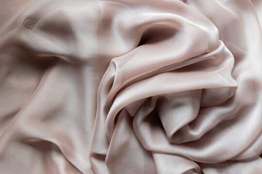 Beige silk scarf