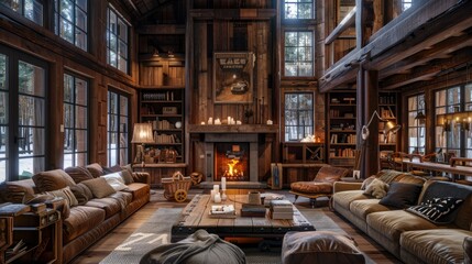 Cozy Living Room With Fireplace