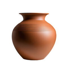 large clay vase isolated on transparent background