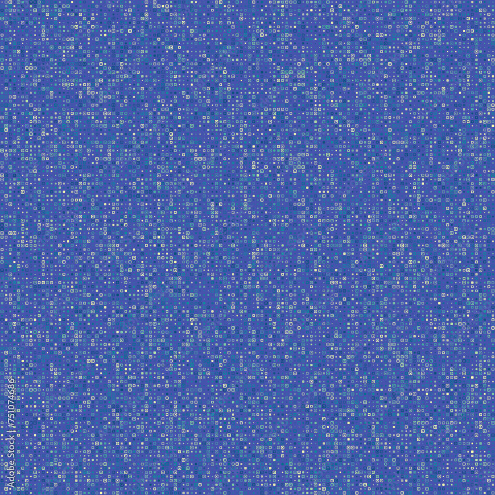 Poster pattern design featuring stacked rounded square frames in multiple colors: blue, indigo, sky, navy, 