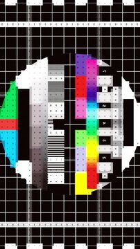 television test patterns in vertical