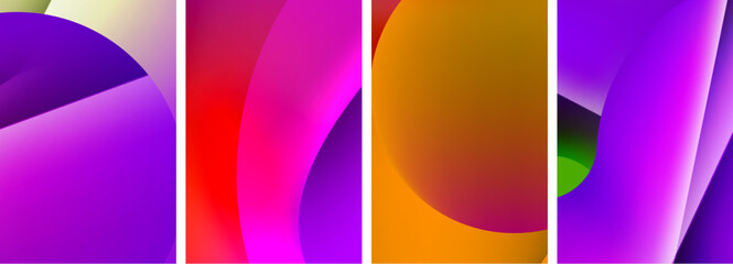 Liquid abstract shapes with gradient colors. Abstract backgrounds for wallpaper, business card, cover, poster, banner, brochure, header, website