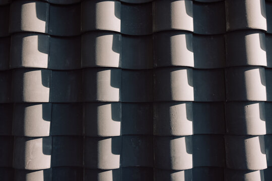 Abstract Pattern of Wavy Building Facade