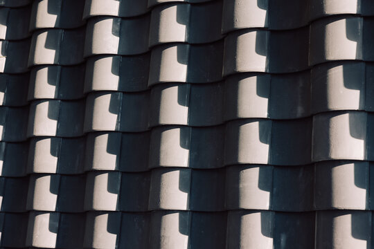 Abstract Pattern of Wavy Building Facade