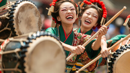 Traditional cultural performances such as Taiko drumming and dance showcases can be seen and heard throughout the city during Golden Week.