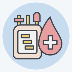 Icon Blood. related to Blood Donation symbol. color mate style. simple design editable. simple illustration