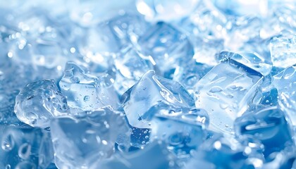 Obraz premium Fresh cool ice cube background