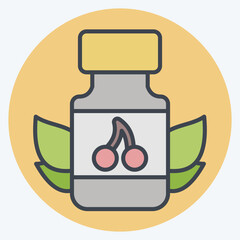 Icon Vitamins. related to Vegan symbol. color mate style. simple design editable. simple illustration