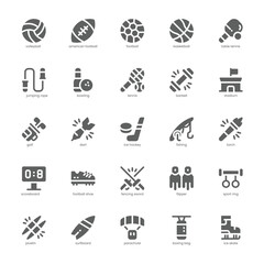 Sport and Olympic icon pack for your website, mobile, presentation, and logo design. Sport and Olympic icon glyph design. Vector graphics illustration and editable stroke.