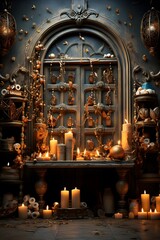 Interior of an old orthodox church. Religion concept. 3d rendering - obrazy, fototapety, plakaty