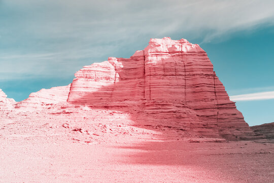 Fototapeta Infrared photography mountain with sky
