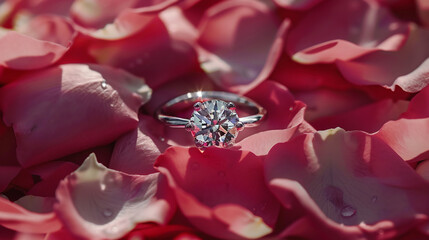 diamond ring in the flower