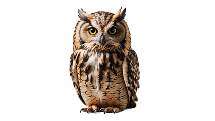 Naklejka premium great horned owl isolated on transparent background