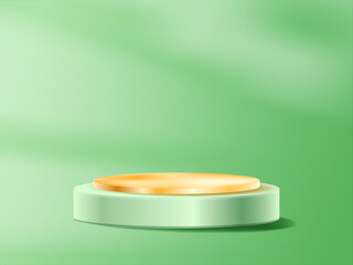 3d pedestal stand product backdrop with design space	