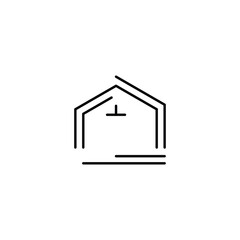 House real estate icon line design template