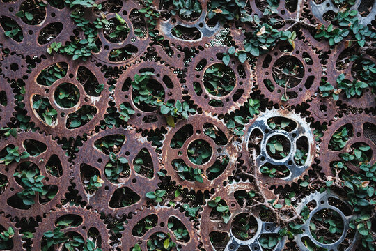 a collection o gears. 