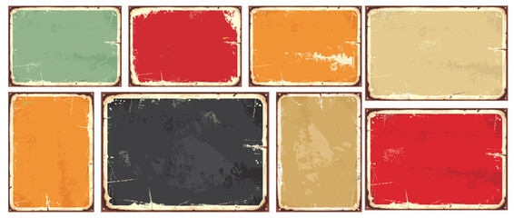 Fototapeta na wymiar old type labels collection. vector illustration. 