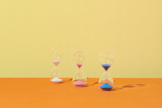 An hourglass is a device used to measure the passage of time.