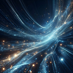 sparkling light lines abstract illustration  