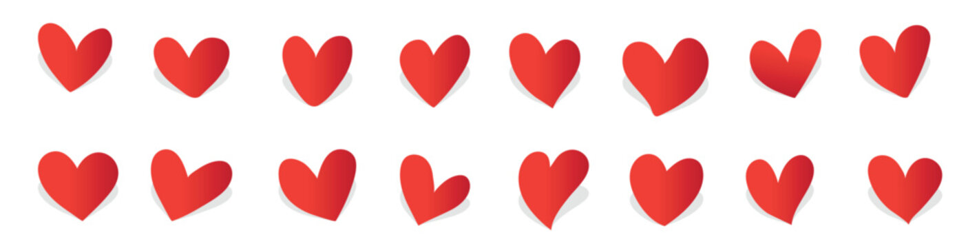 Love heart shape vector illustration.