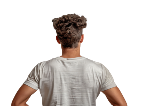 Thinking man from the back