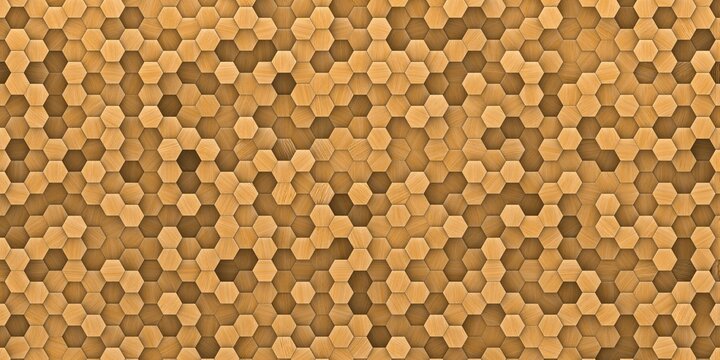 Wood hexagons pattern