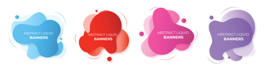 Abstract liquid banners. Vector illustration.
