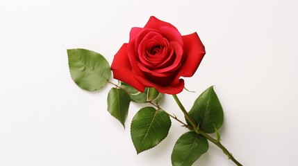 Eternal Bloom: A Single Rose Speaks of Love and Passion_Generative AI