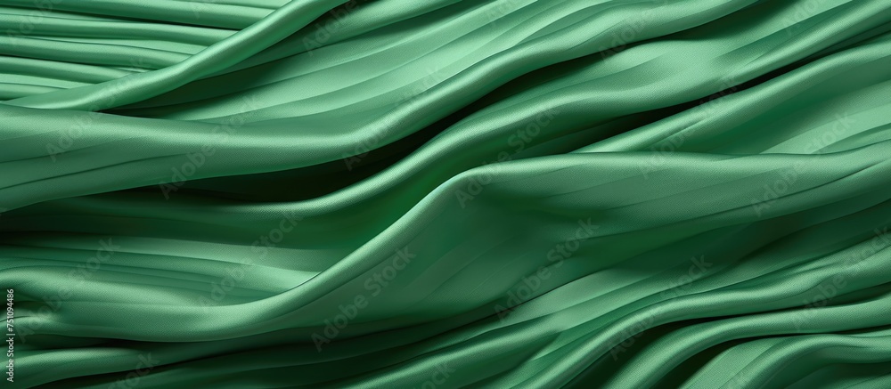 Poster this close-up showcases a vibrant green corrugated fabric with a textured pattern, suitable for vari