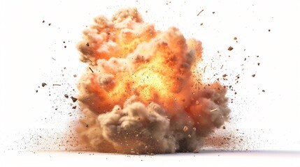 Explosions on a white background.