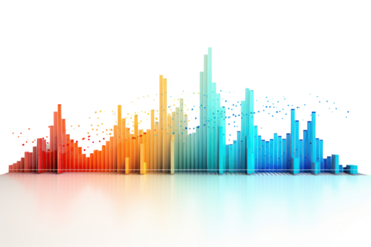 Finance:Growth graph icon. Simple icon, clear meaning. Focus on bright colors Represents wealth, success, isolated on transparent background.