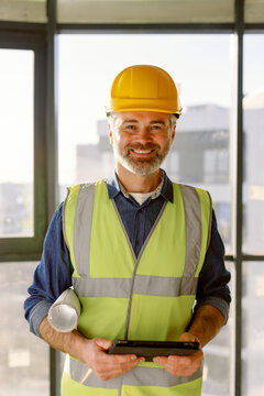 Engineer Use Digital Tablet Portrait 