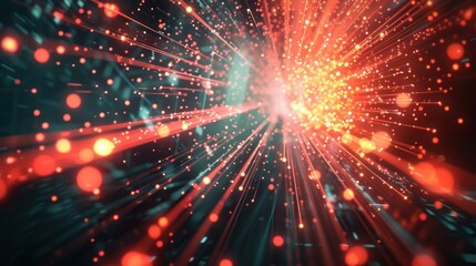 Digital technology with light effects, technology, abstract technology, future data, innovation, internet network, big data, Ai, connecting dots