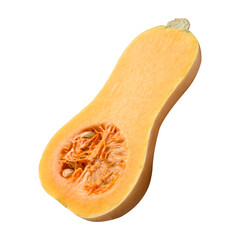 Half butternut squash pumpkin