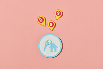 Mortgage loading and property document concept for real estate