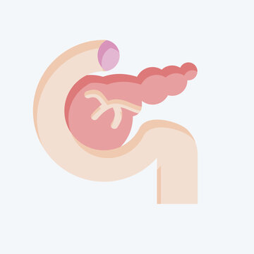 Icon Pancreas. related to Human Organ symbol. flat style. simple design editable. simple illustration