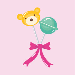 Bear, ball-shaped candy