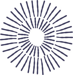 Obraz premium Abstract Painted Sun Circle