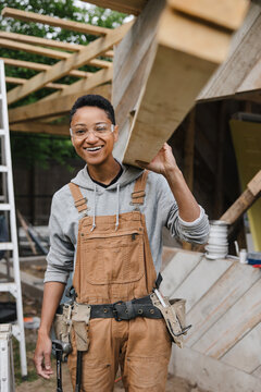 Happy Carpenter Portrait on the jobsite.