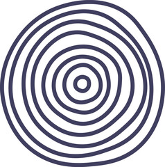 Fototapeta premium Abstract Painted Lined Circle