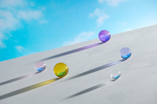 Natural beauty podium backdrop for product display with crystal