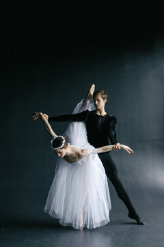 Wedding stage costume ballet performance. Partner dance 